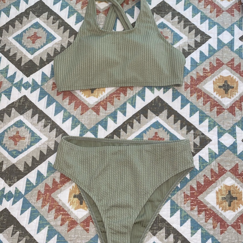 Olive Green Swimsuit